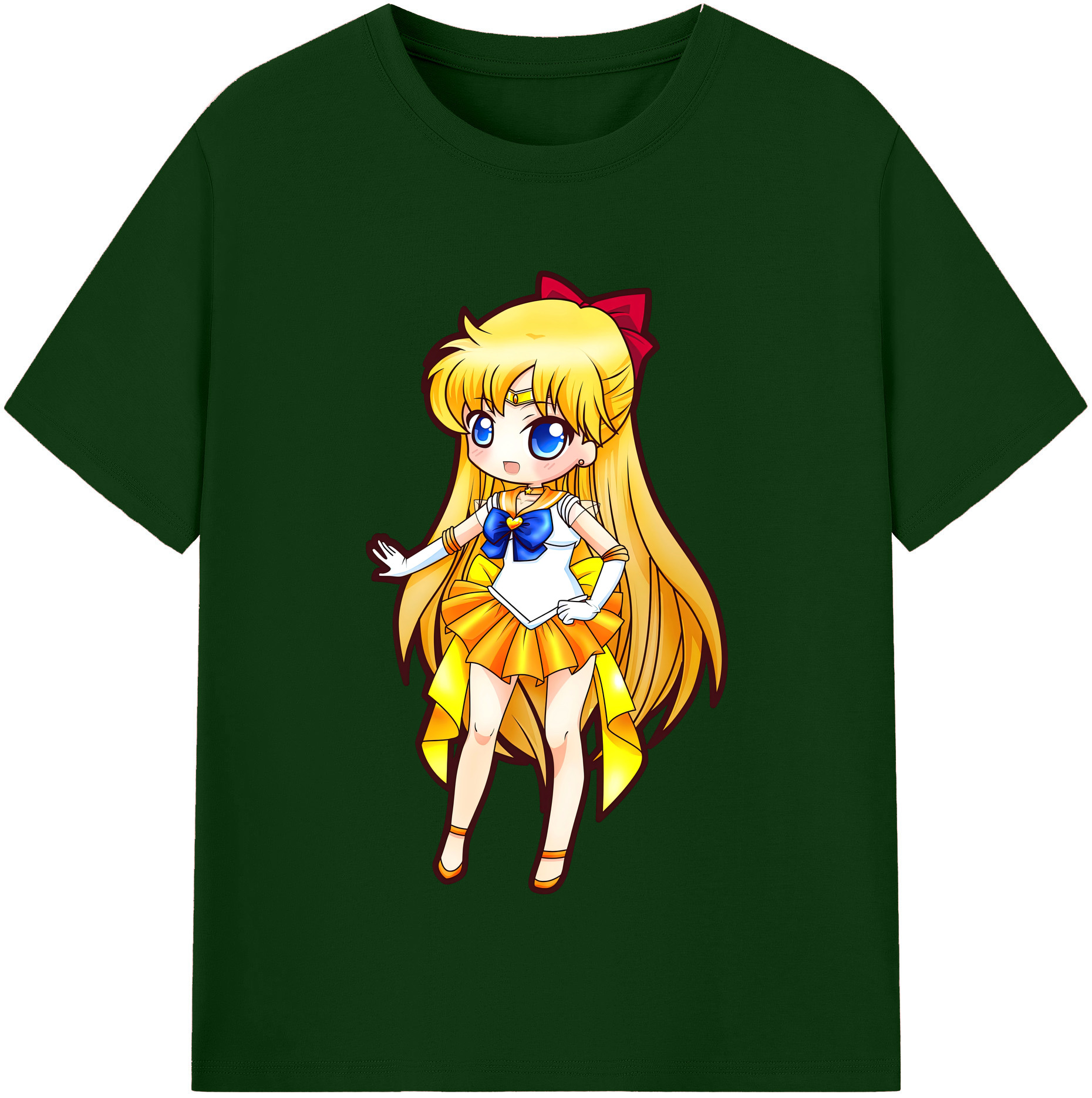 （画像用） 美少女戦士セーラームーン 愛野 美奈子 あいの みなこ Sailor Moon Aino Minako 綿100％半袖Tシャツ（フロントプリント）